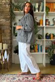 Nonni Gingam Napoleon Jacket Navy